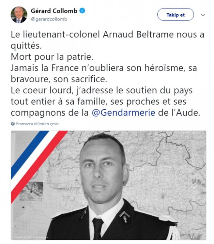 DEAŞ saldırısında Fransız polis kendini feda etti