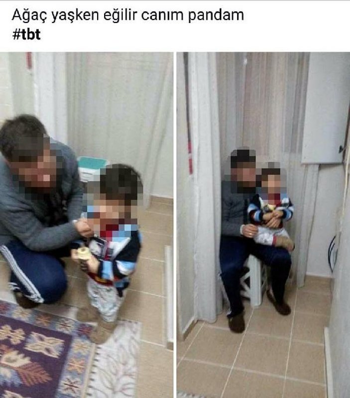 3 yaşındaki çocuğa içki içirip fotoğrafını paylaştılar