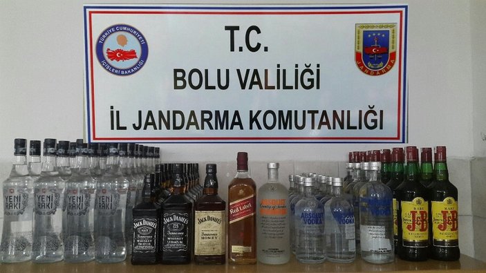 Bolu’da, 81 litre kaçak içki yakalandı