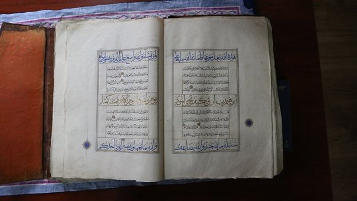 Köy camisindeki 6 asırlık Kur'an-ı Kerim artık kütüphanede