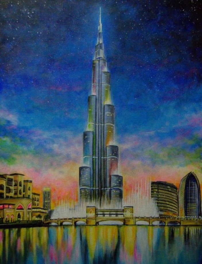 Dubai çizimi timelapse olarak görüntülendi