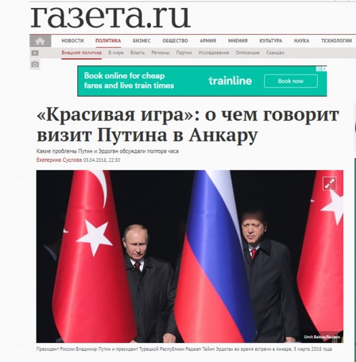 Putin'in Ankara ziyareti Rus basınında