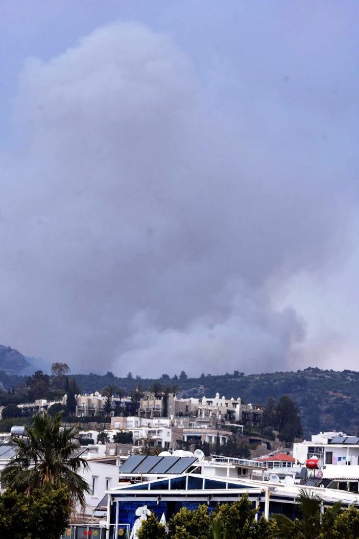 Bodrum'da çöplük yangını