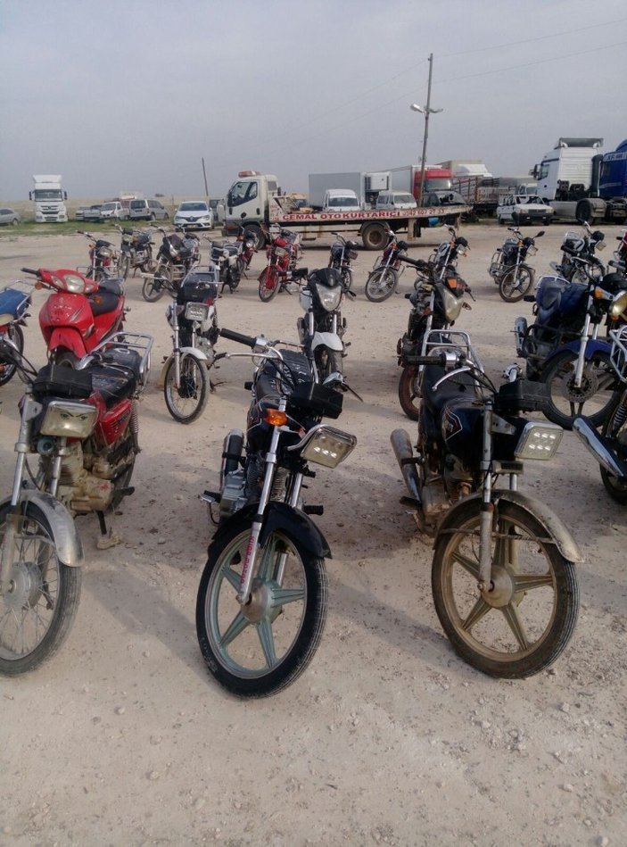Şanlıurfa'da 48 çalıntı motosiklet ele geçirildi