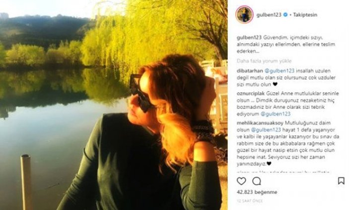 Gülben Ergen sevgilisine sosyal medyadan cevap verdi