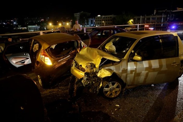 Ankara'da 10 araçlık kaza: 7 kişi yaralandı