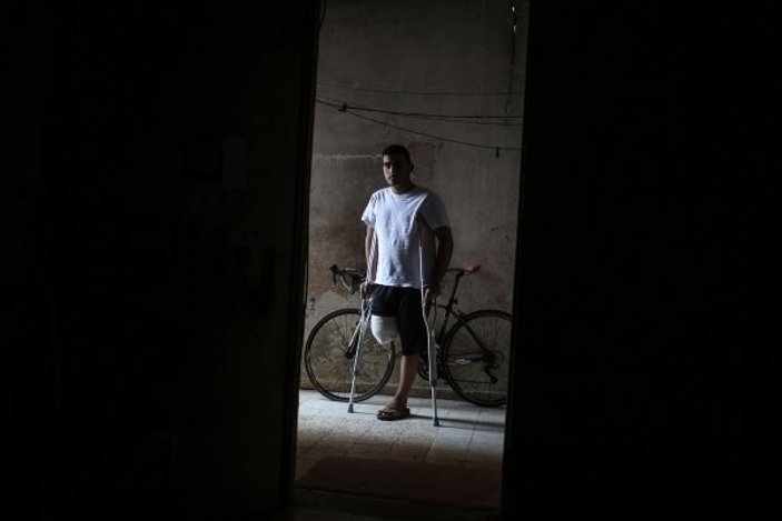 Gazzeli genç Erdoğan'ın hediye ettiği bisikleti artık süremiyor