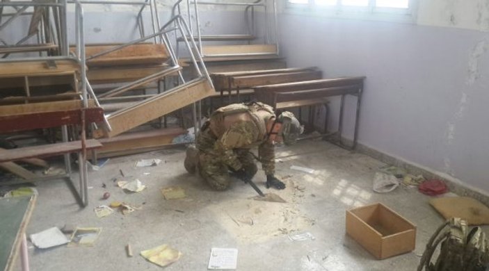 Afrin'de bir okulda EYP bulundu