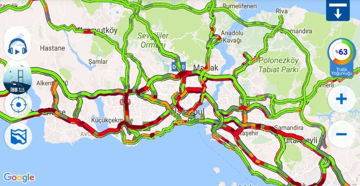 İstanbul trafiğinde 1 Mayıs yoğunluğu