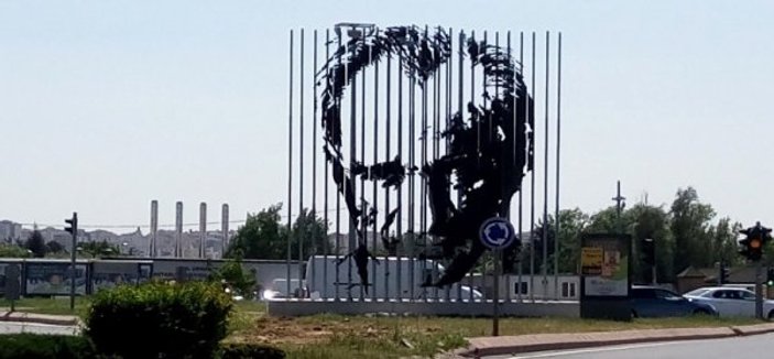 Tekirdağ Belediyesi'nden 3 boyutlu Atatürk silueti