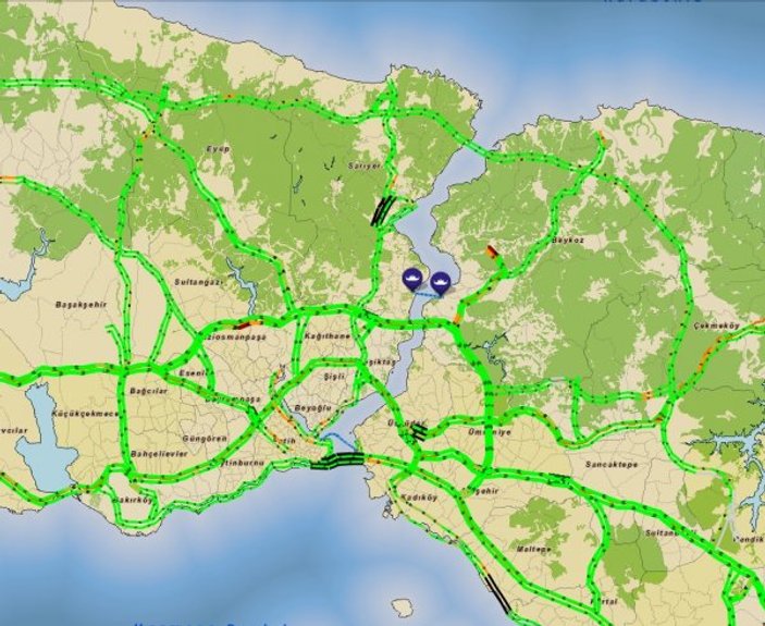 İstanbul trafiği bomboş