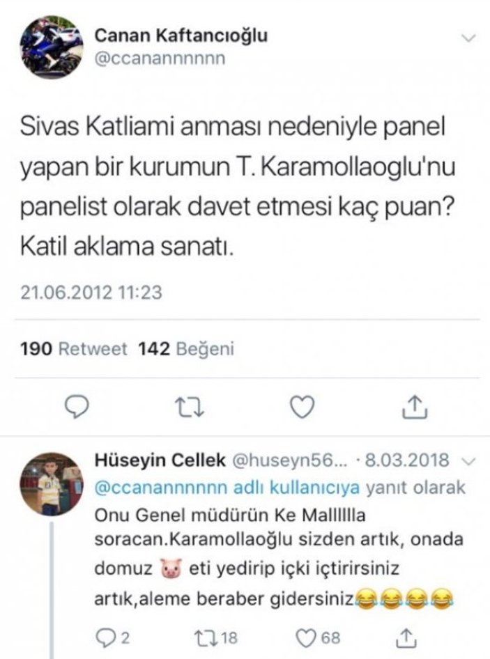 Canan Kaftancıoğlu'nun Temel Karamollaoğlu tweet'i