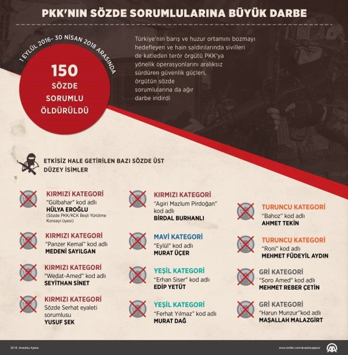 20 ayda PKK'ya vurulan darbenin bilançosu