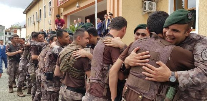 Afrin'den dönen kahraman PÖH'ler törenle karşılandı