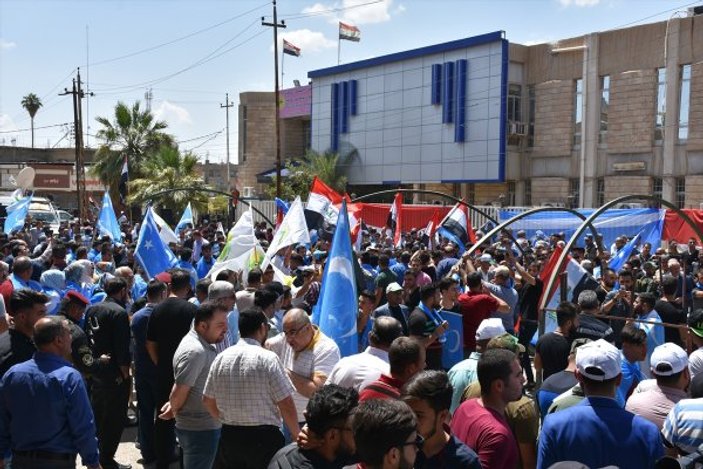 Kerkük'te Türkmenlerden seçim protestosu