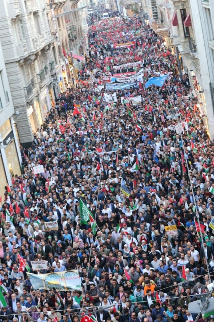İstanbul'da Kudüs protestosu