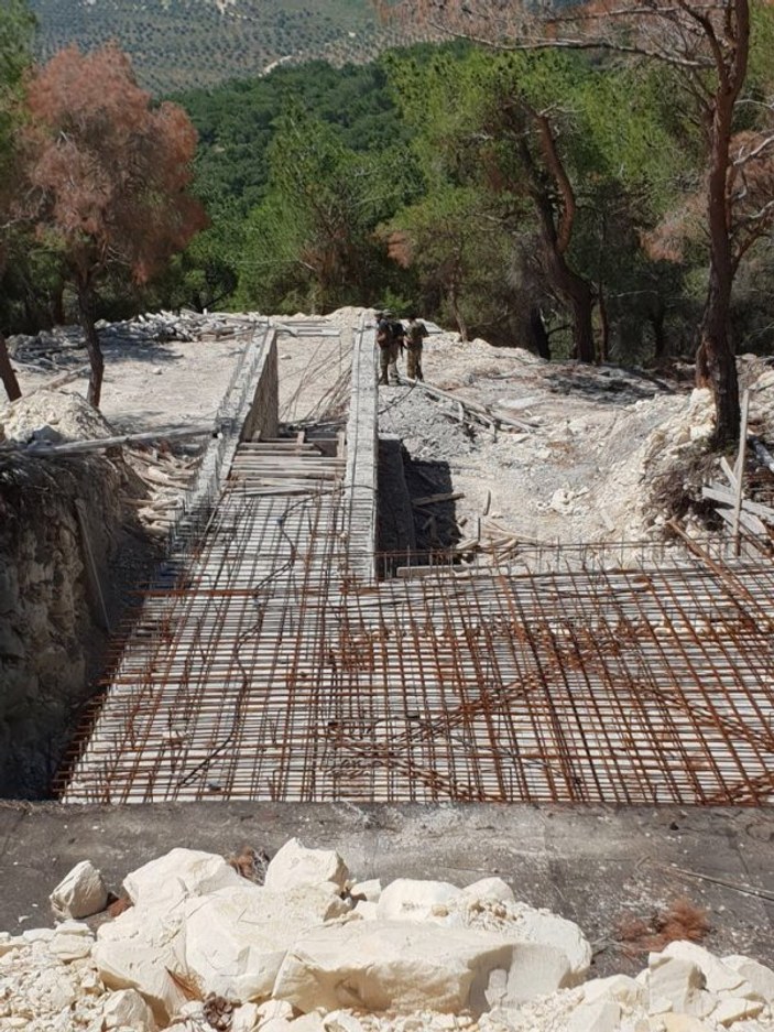 Afrin'de inşası yarım kalan tünel bulundu