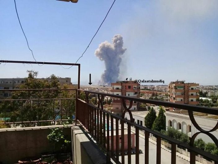Suriye'de Hama Askeri Havalimanı'nda patlama