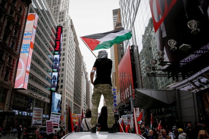 New York'ta İsrail protestosu sürüyor