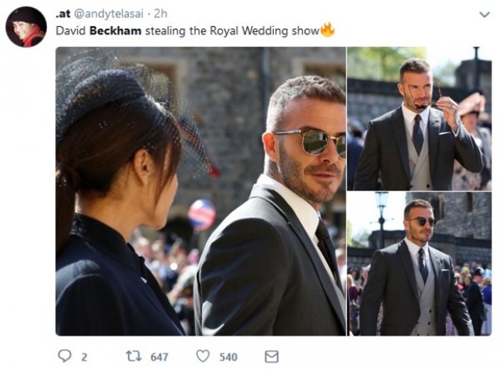 Kraliyet düğününe David Beckham damgası