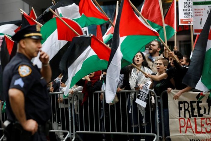 New York'ta İsrail protestosu sürüyor