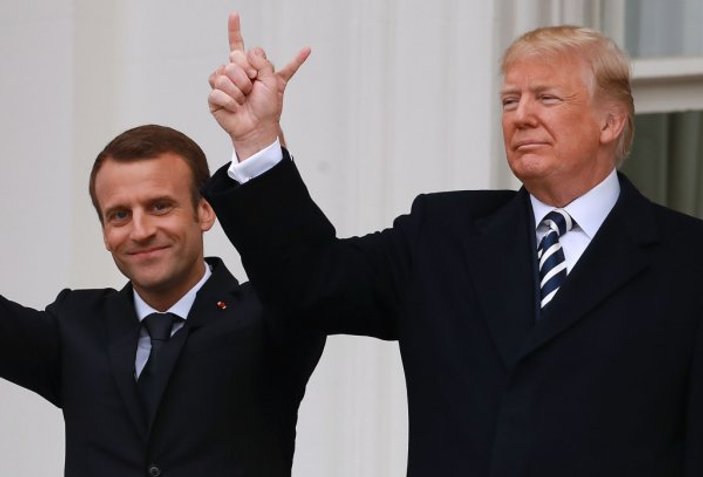 Macron Trump ile telefon görüşmesini sosise benzetti