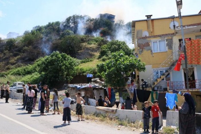 Samsun'da çocuklar yangın çıkardı