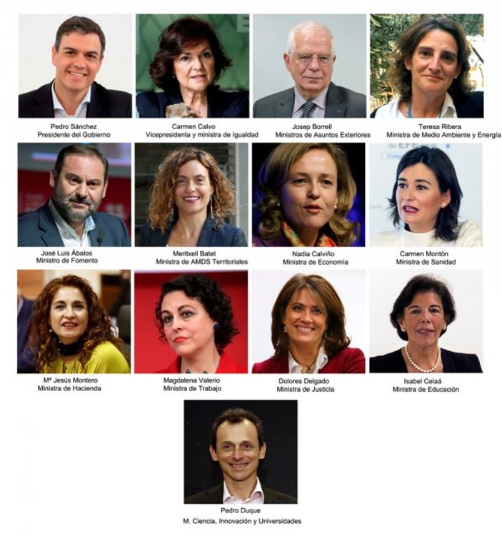 İspanya bakanlarının 3'te 2'si kadın