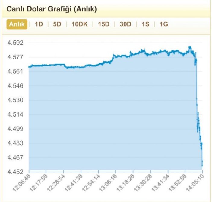 Merkez'in faiz artırımı sonrası dolar düşüşe geçti