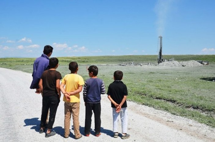 Sondaj kuyusundan gaz çıktı