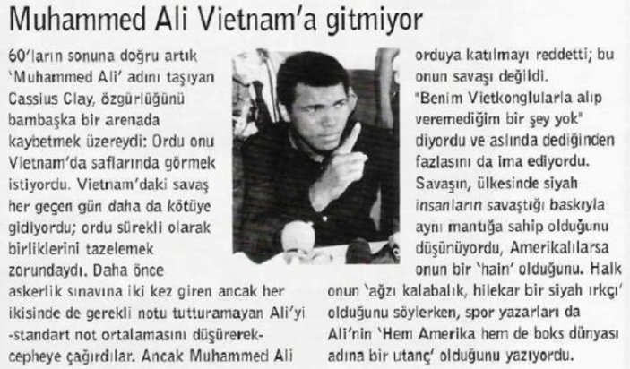 Muhammed Ali’nin Vietnam mücadelesi