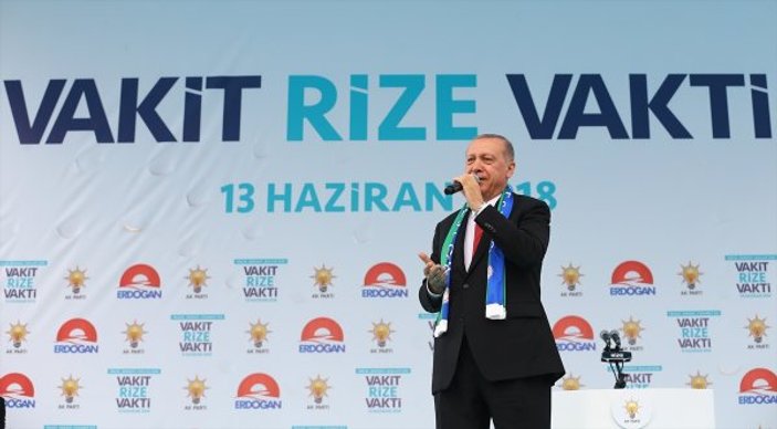 Erdoğan Rize'de konuştu