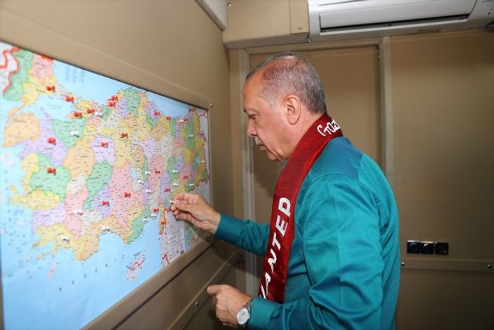 Erdoğan'ın miting haritası