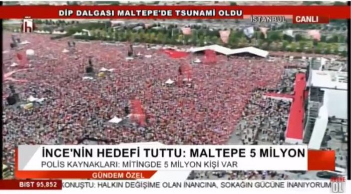 Halk TV güldürdü: Maltepe'yi 5 milyon kişi doldurdu