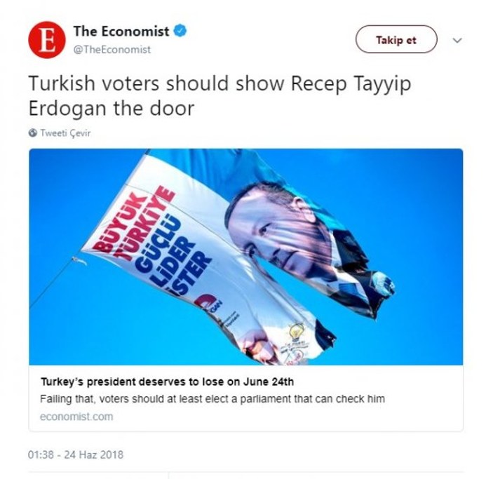 The Economist'in 'Erdoğan'a kapıyı gösterin' çağrısı