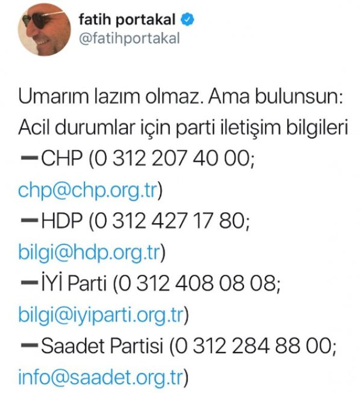 Fatih Portakal'dan oylar çalınıyor algısı