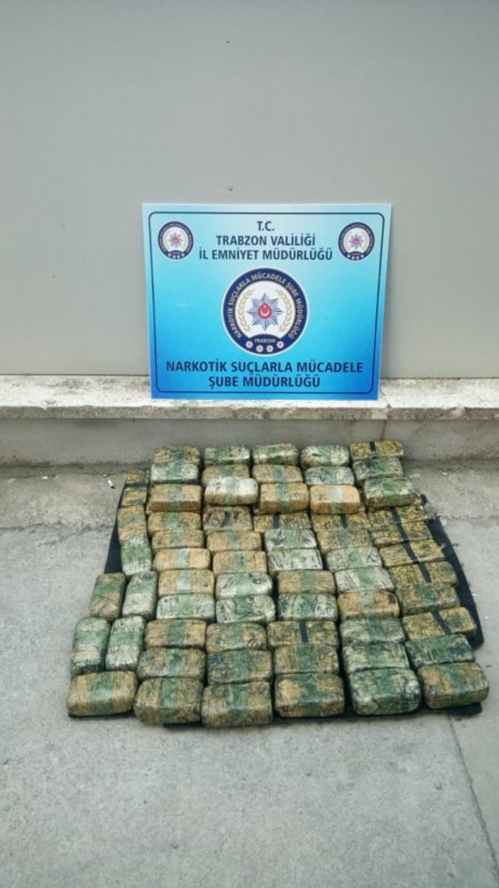 Trabzon'da 3 milyon değerinde uyuşturucu yakalandı