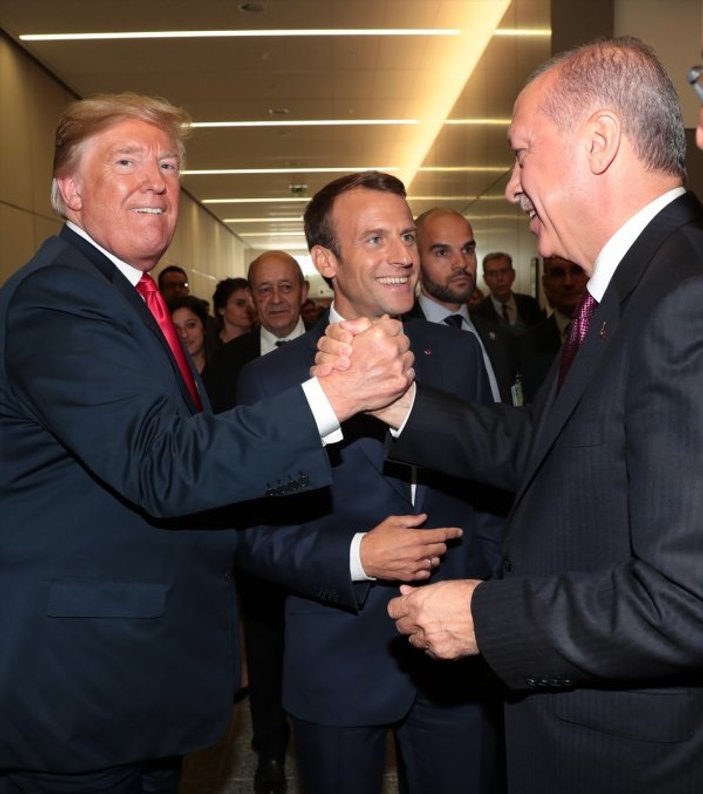 Erdoğan, Trump ve Macron'la görüştü