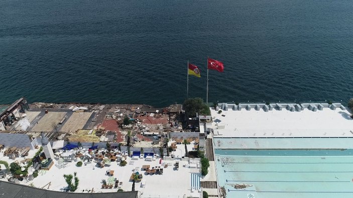 Galatasaray Adası’nda son durum havadan görüntülendi