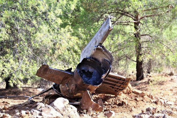 Gaziantep'te roket parçası enkazı bulundu