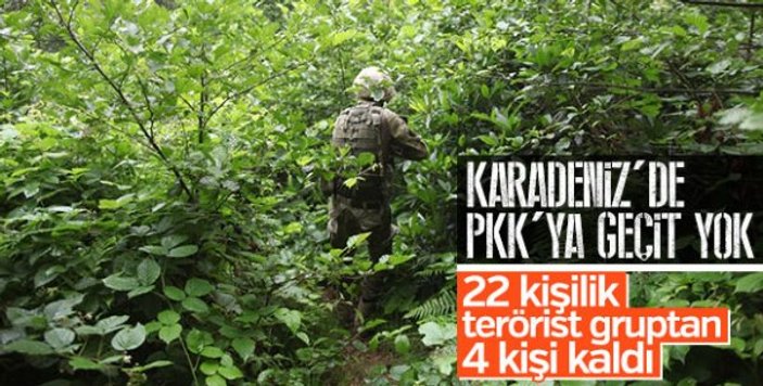 Gümüşhane'de PKK'lı teröristlere operasyon