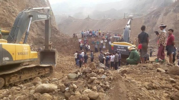 Myanmar'da yeşim taşı madeninde heyelan: 8 ölü