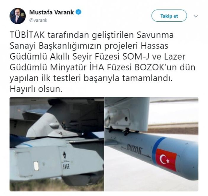 SİHA'lara yeni yerli mühimmat