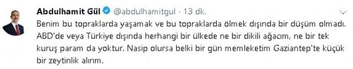 Adalet Bakanı Gül: ABD'de tek kuruş param yok