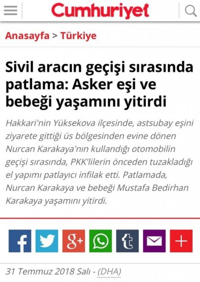 Cumhuriyet'in PKK hassasiyeti
