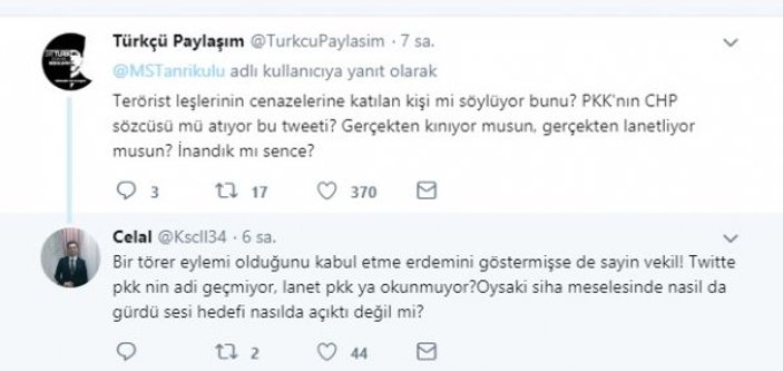 CHP'li Sezgin Tanrıkulu, PKK demeden terörü lanetledi