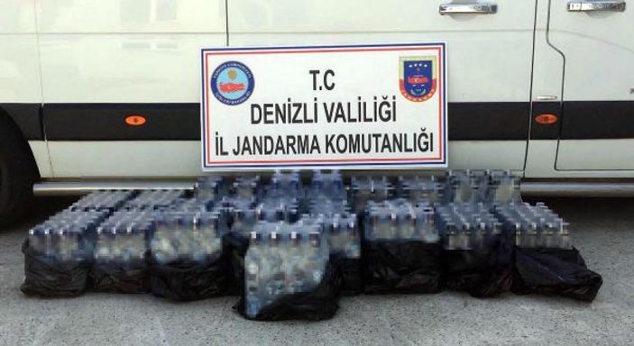 Denizli'de 317 şişe kaçak içki ele geçirildi