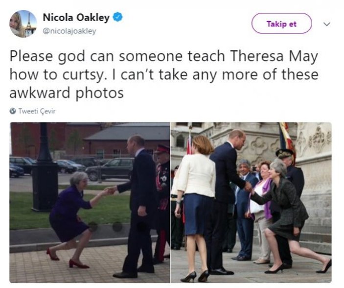 İngiltere Başbakanı Theresa May alay konusu oldu