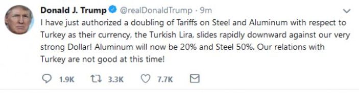 Trump'ın sözlerine Türk kullanıcılarından cevap