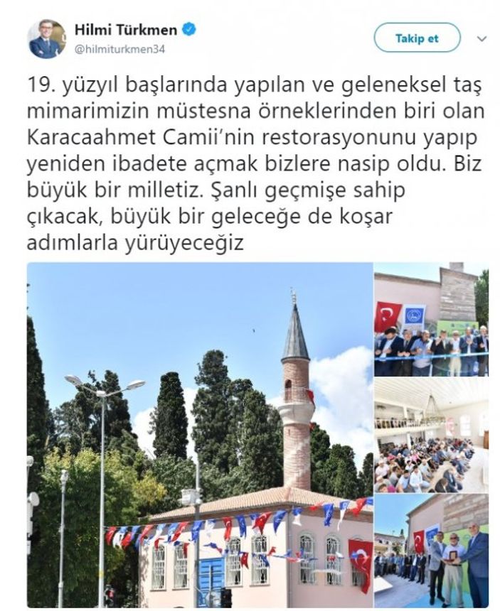Karacaahmet Camii yeniden ibadet için hazır